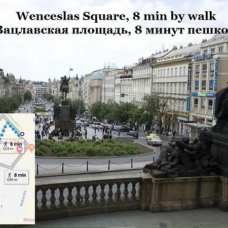 Apartment 2 Apartment, For 6 People, 72m². Fully Furnished, Kitchen, Air Conditioning, Fireplace! 1, Center, 5min Walk To Wenceslas Square. Skolska Street, Nove Mesto